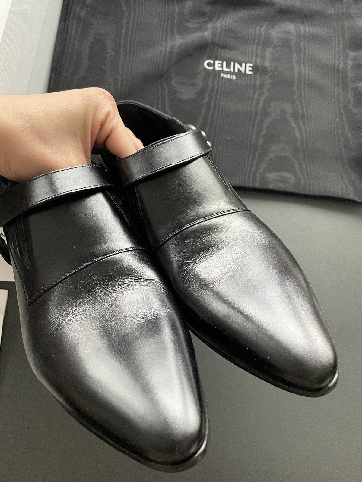 Celine × Hedi Slimane RBrand New Runway Celine by Hedi Slimane Leather Boots Size US 10 / EU 43 - 21 Thumbnail