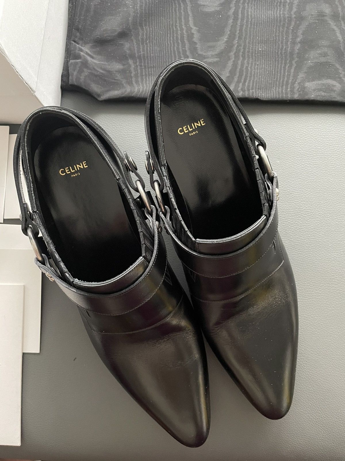 Celine × Hedi Slimane RBrand New Runway Celine by Hedi Slimane Leather Boots Size US 10 / EU 43 - 22 Thumbnail