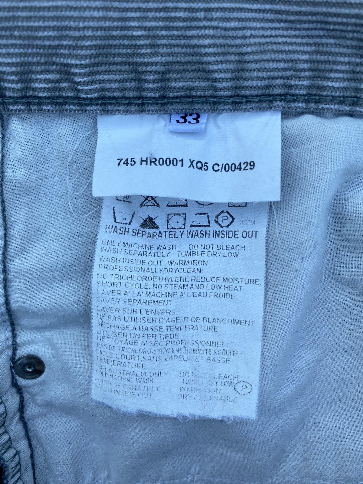 Helmut Lang ARCHIVE VINTAGE CORDUROY CLASSIC 5 POCKET Size US 33 - 8 Thumbnail