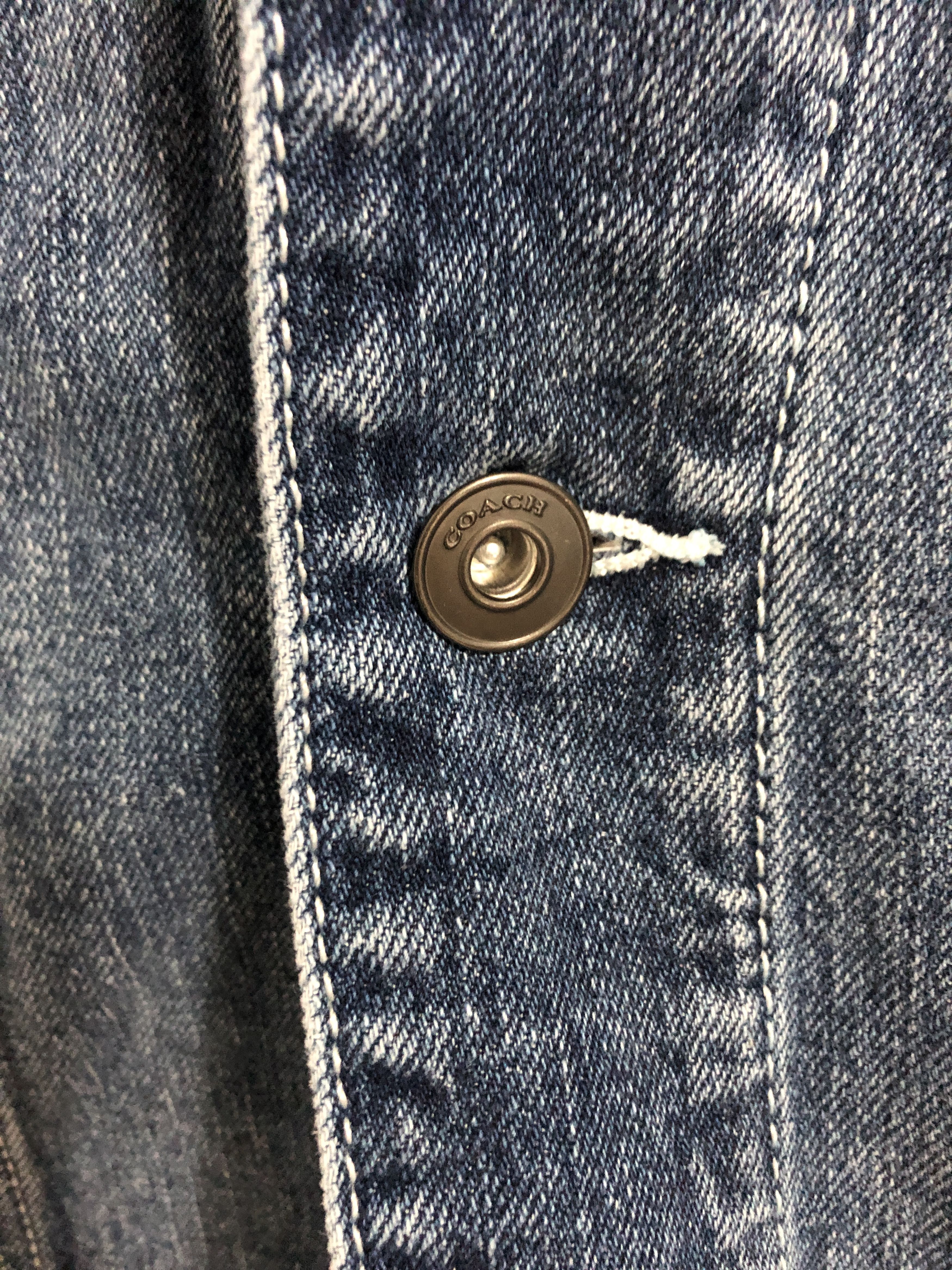 Coach UNISEX Denim jacket with detachable hood Size US M / EU 48-50 / 2 - 6 Thumbnail