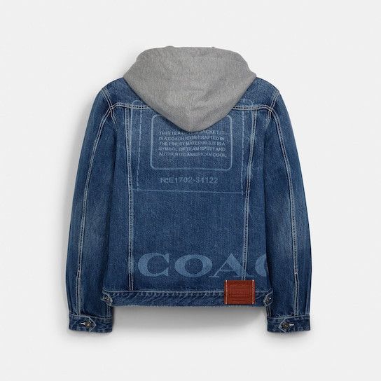 Coach UNISEX Denim jacket with detachable hood Size US M / EU 48-50 / 2 - 1 Thumbnail