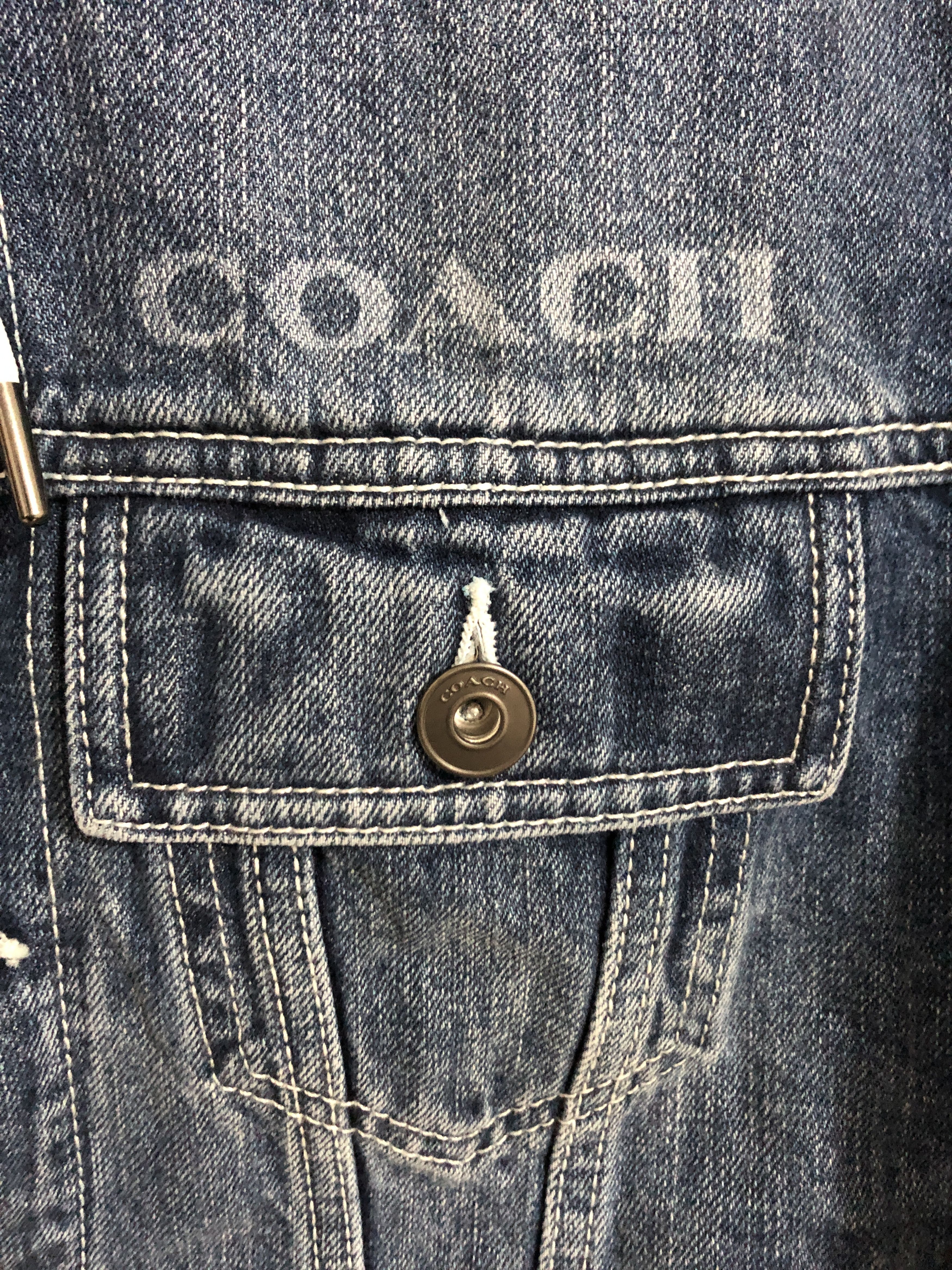 Coach UNISEX Denim jacket with detachable hood Size US M / EU 48-50 / 2 - 5 Thumbnail