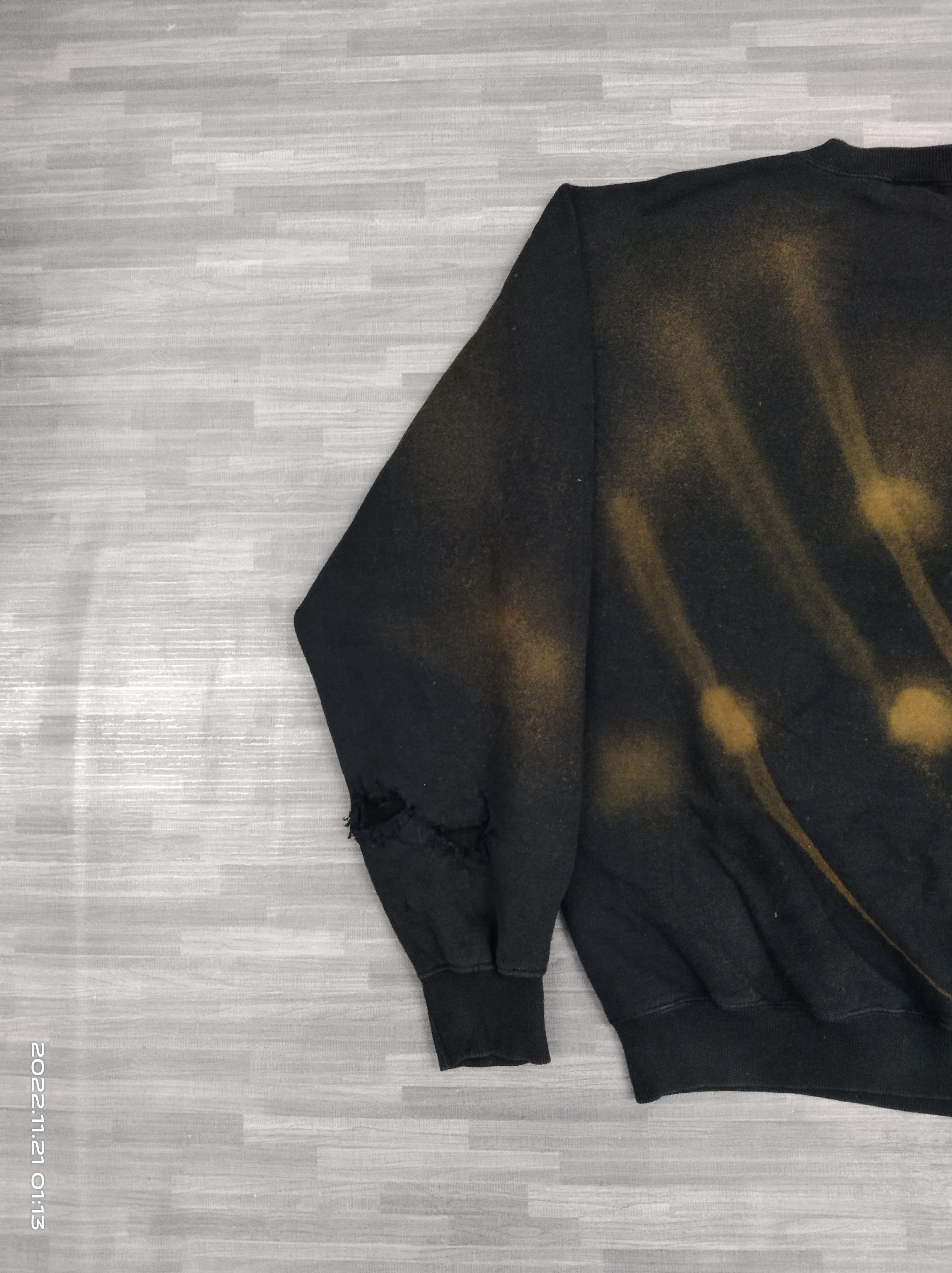 Vintage THRASHED BLACK VINTAGE SWEATSHIRTS Size US M / EU 48-50 / 2 - 7 Thumbnail