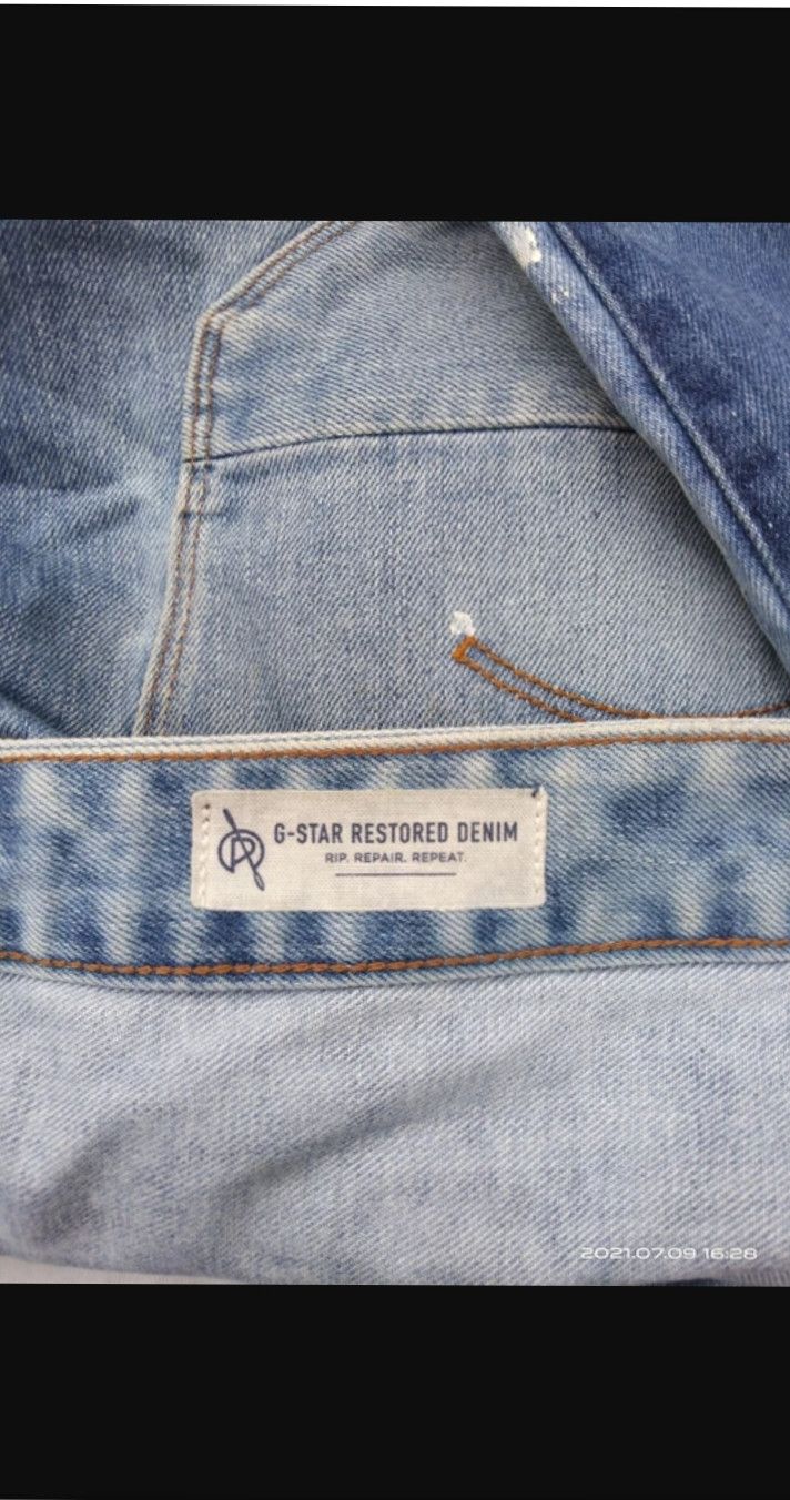 G-Star DISTRESSED SPLATTER G STAR CURVE DENIM PANTS Size US 32 / EU 48 - 6 Thumbnail