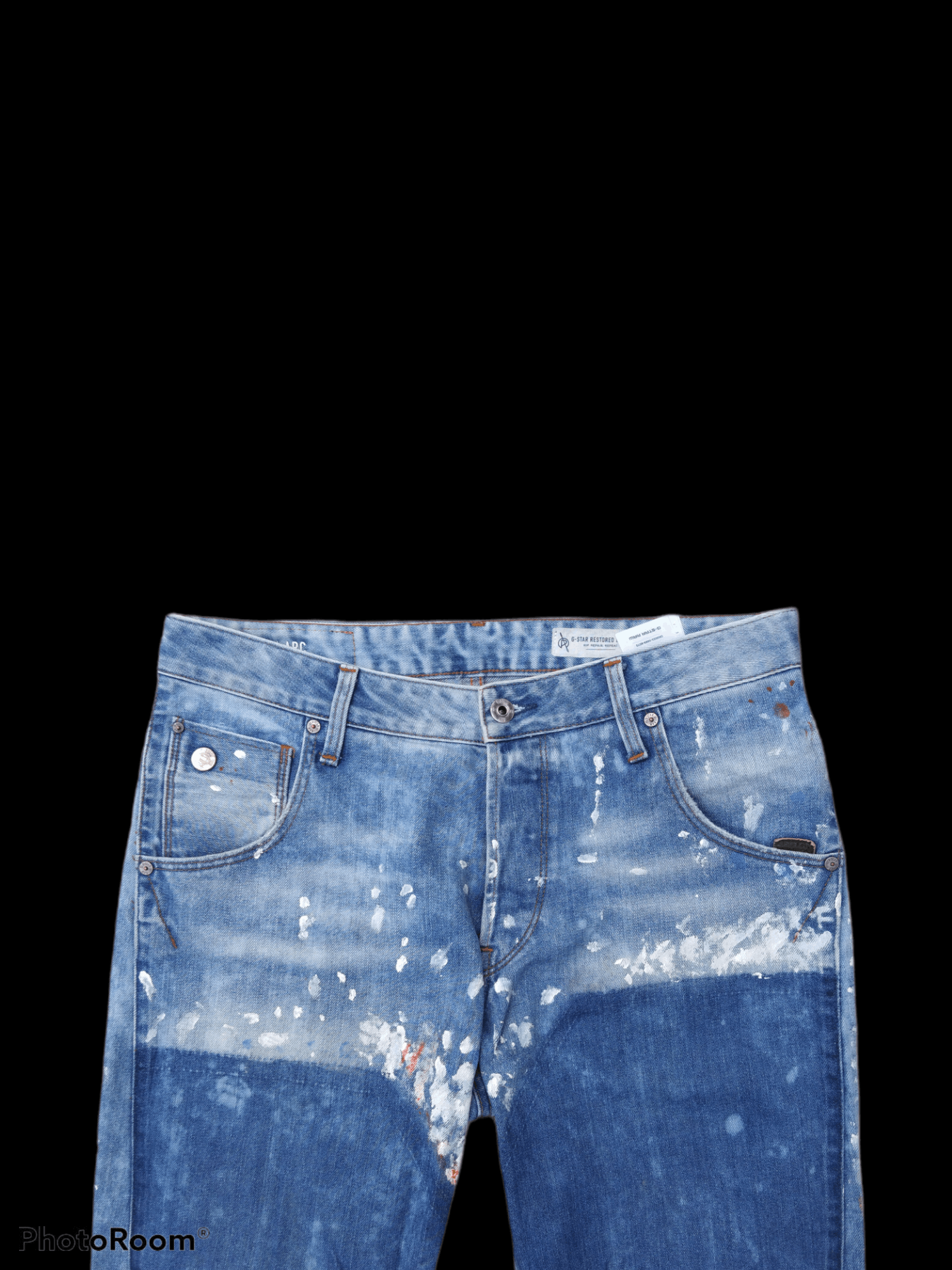 G-Star DISTRESSED SPLATTER G STAR CURVE DENIM PANTS Size US 32 / EU 48 - 3 Thumbnail