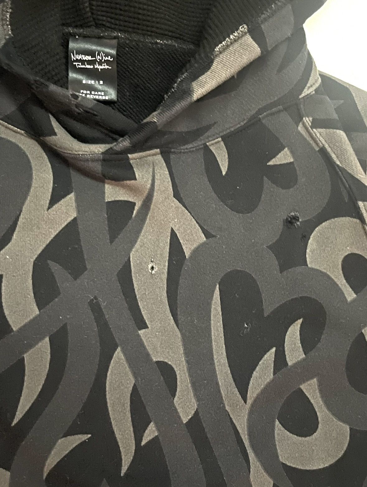 Number (N)ine Tribal Heart Camo Hoodie AW04