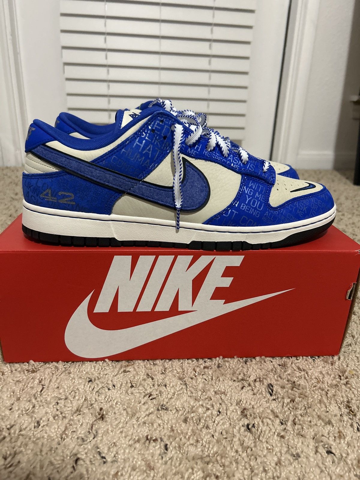 Nike Nike Dunk Low - Jackie Robinson Size US 13 / EU 46 - 3 Thumbnail