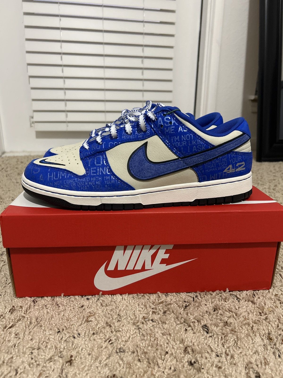 Nike Nike Dunk Low - Jackie Robinson Size US 13 / EU 46 - 2 Thumbnail