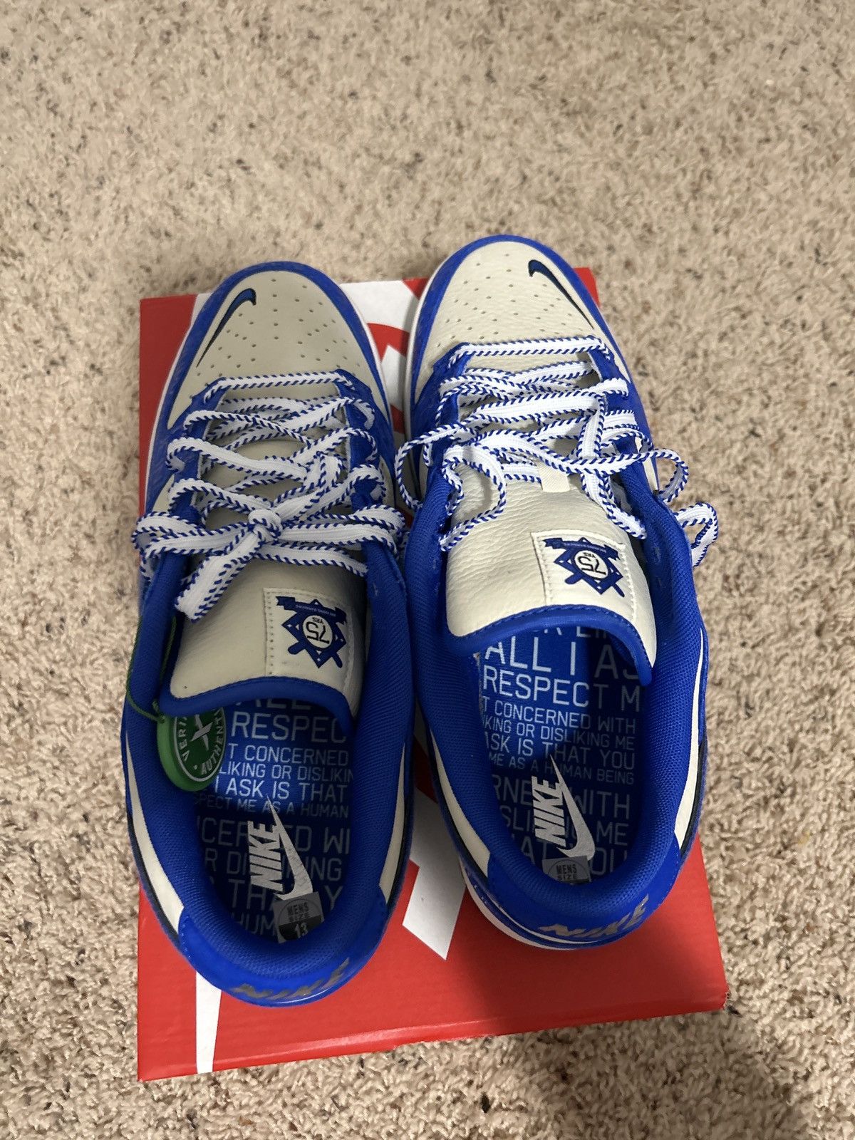 Nike Nike Dunk Low - Jackie Robinson Size US 13 / EU 46 - 6 Thumbnail