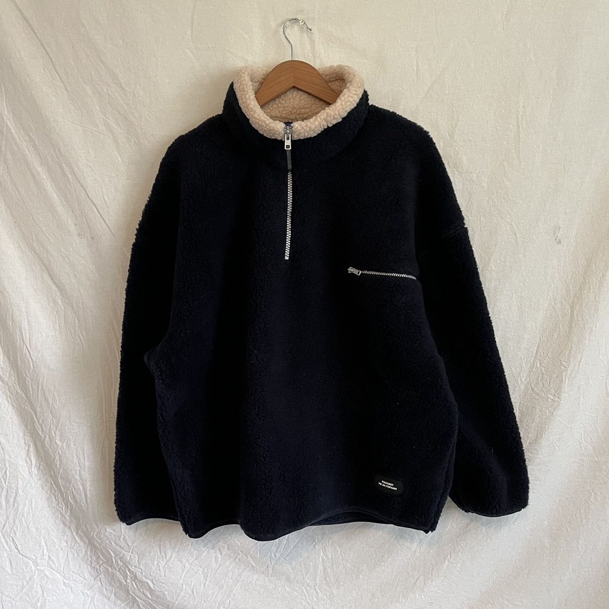 PACCBET Oversize Wool Fleece Quarter Zip Grailed