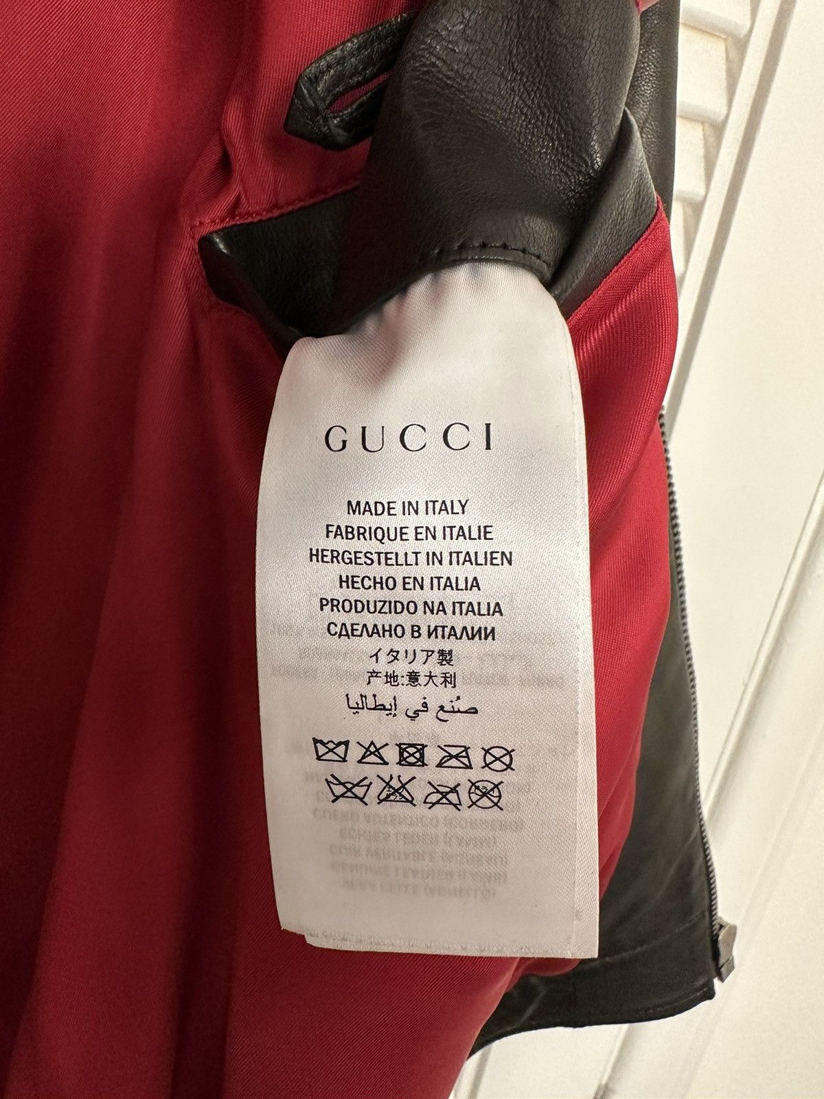 Gucci Gucci Biker Nappa Leather Jacket Size US XL / EU 56 / 4 - 6 Thumbnail