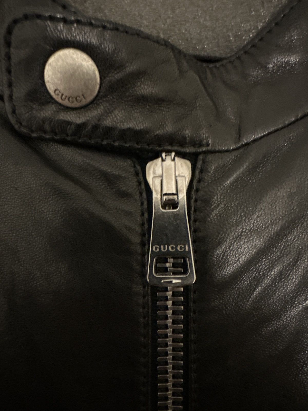 Gucci Gucci Biker Nappa Leather Jacket Size US XL / EU 56 / 4 - 4 Thumbnail