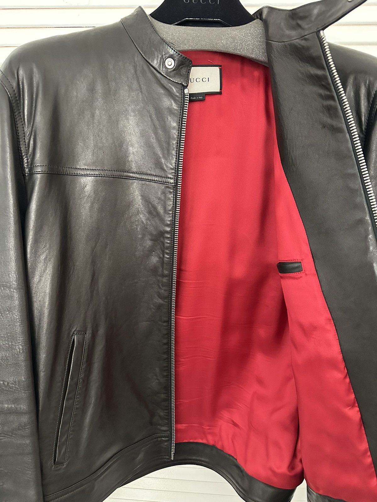 Gucci Gucci Biker Nappa Leather Jacket Size US XL / EU 56 / 4 - 3 Thumbnail
