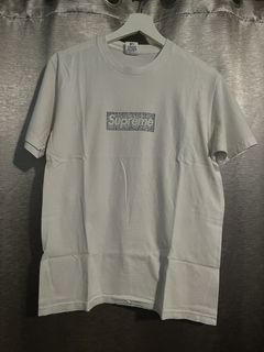 NEW SUPREME X NEW YORK YANKEES BOX LOGO TEE SHIRT WHITE SS15 SIZE LARGE  RARE