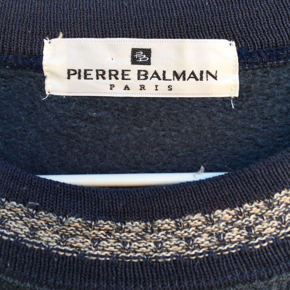 Pierre Balmain × Vintage Vintage Pierre Balmain Paris Crewneck Sweatshirt Big Logo Size US L / EU 52-54 / 3 - 4 Thumbnail