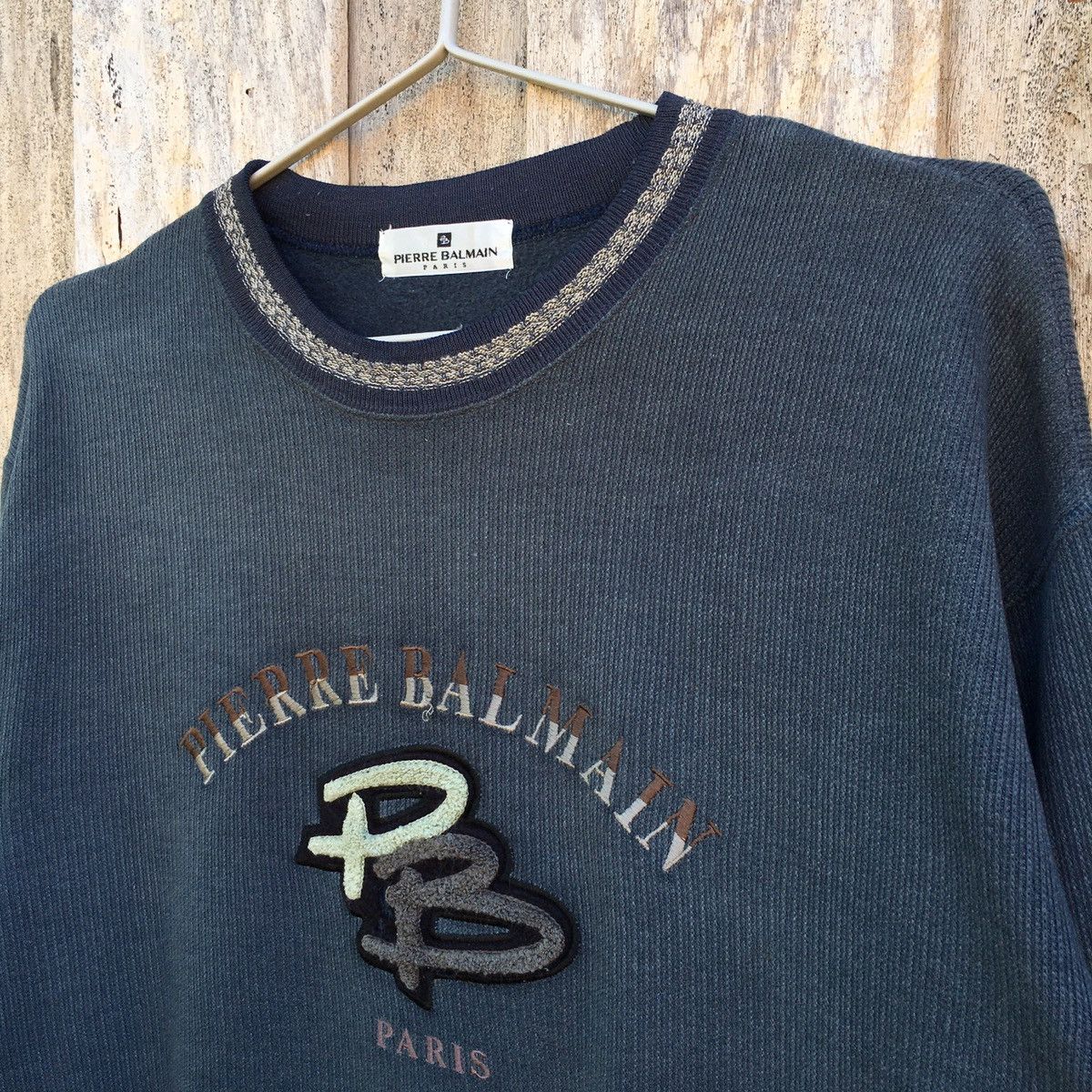 Pierre Balmain × Vintage Vintage Pierre Balmain Paris Crewneck Sweatshirt Big Logo Size US L / EU 52-54 / 3 - 3 Thumbnail