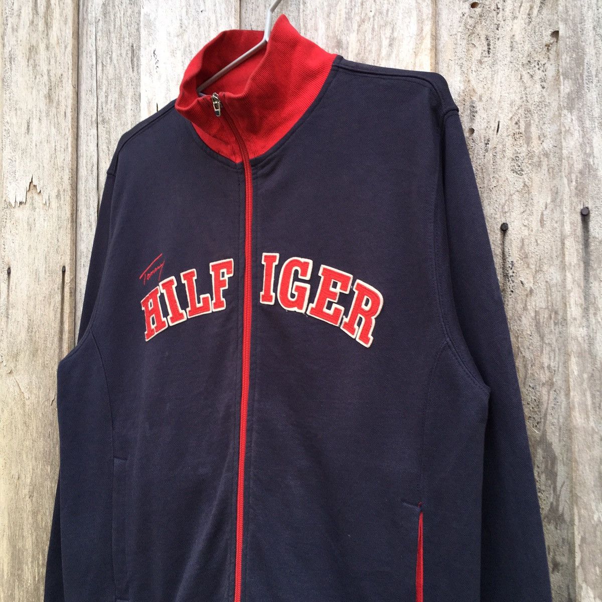 Tommy Hilfiger × Vintage Vintage Tommy Hilfiger Zip Up Sweatshirt Spell Out Big Logo Size US M / EU 48-50 / 2 - 3 Thumbnail