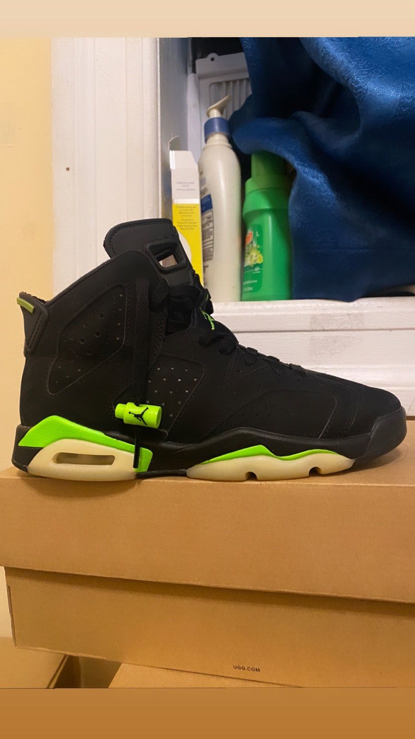 electric green jordan 6 men