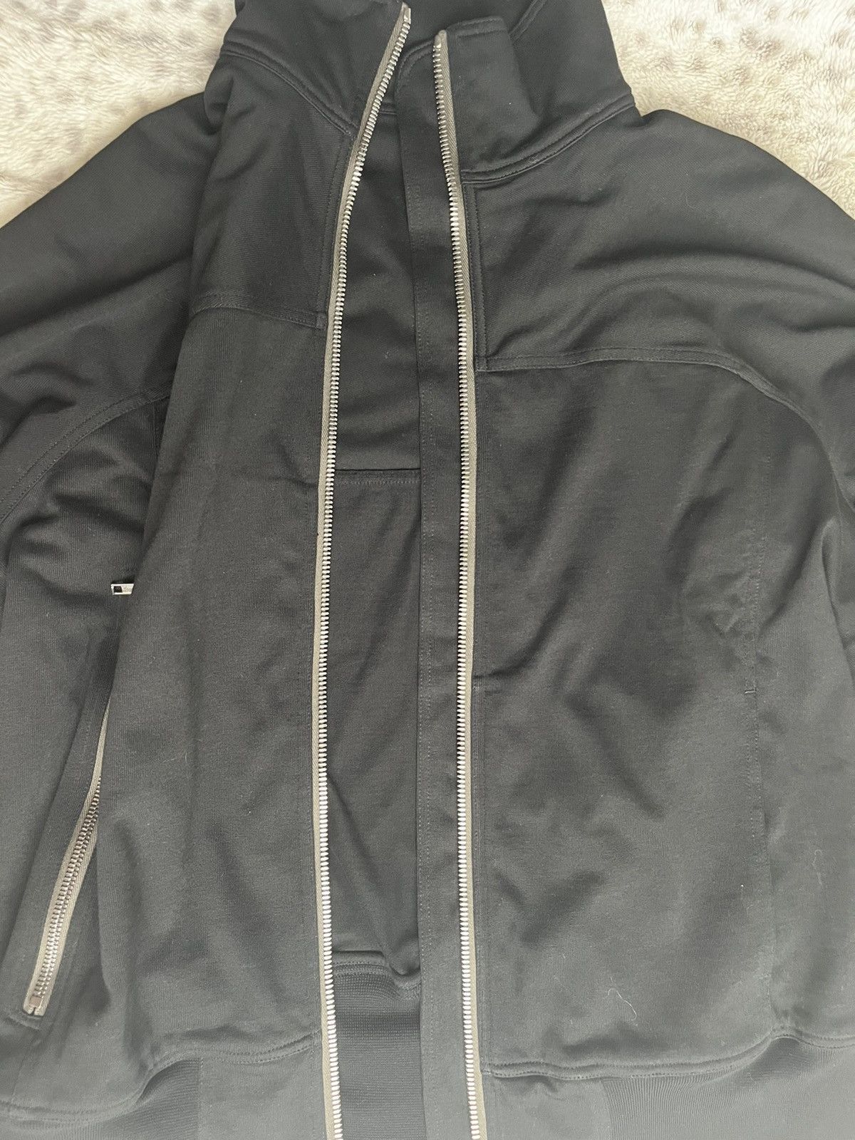 Rick Owens Fog machine 22 zipped cotton jersey track jacket Size US S / EU 44-46 / 1 - 4 Thumbnail