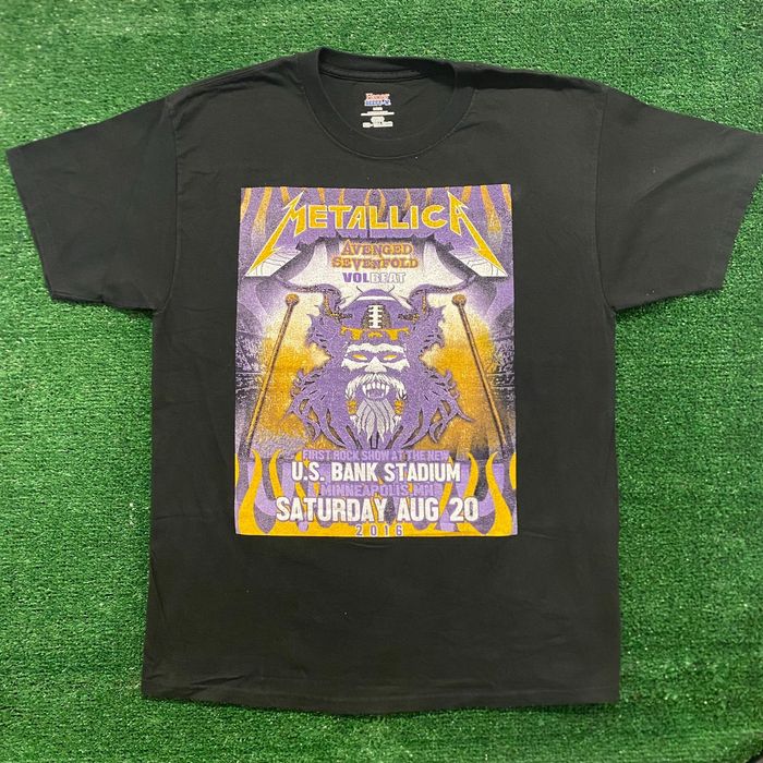 METALLICA Metallica Band T-shirt Band T Men's M size cotton black type Vintage Second Hand main image 1