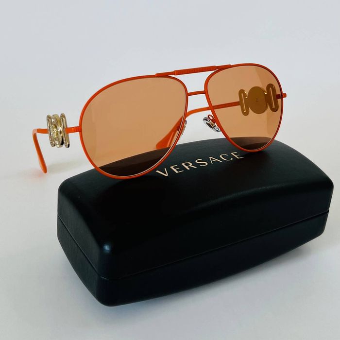 Bright Orange Versace Glasses