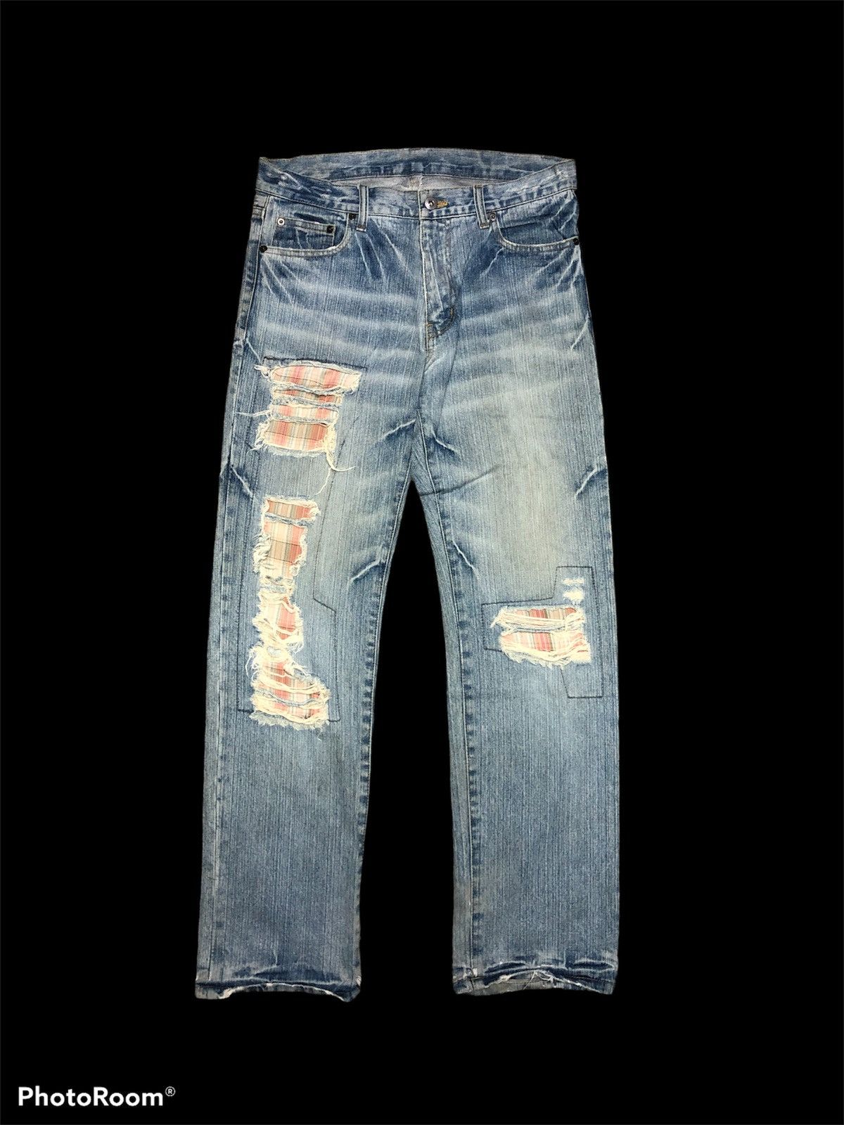 Other DISTRESSED WASHED BLUE DENIM Size US 32 / EU 48 - 1 Thumbnail