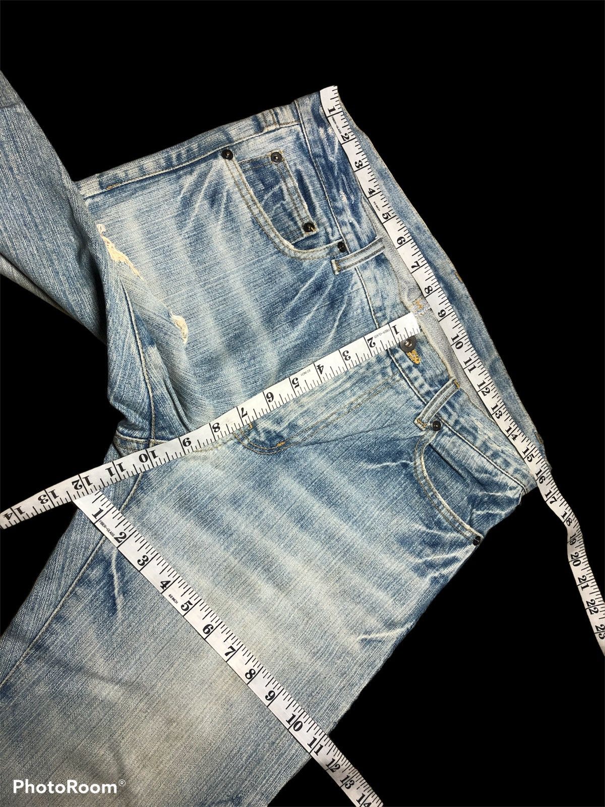 Other DISTRESSED WASHED BLUE DENIM Size US 32 / EU 48 - 4 Thumbnail