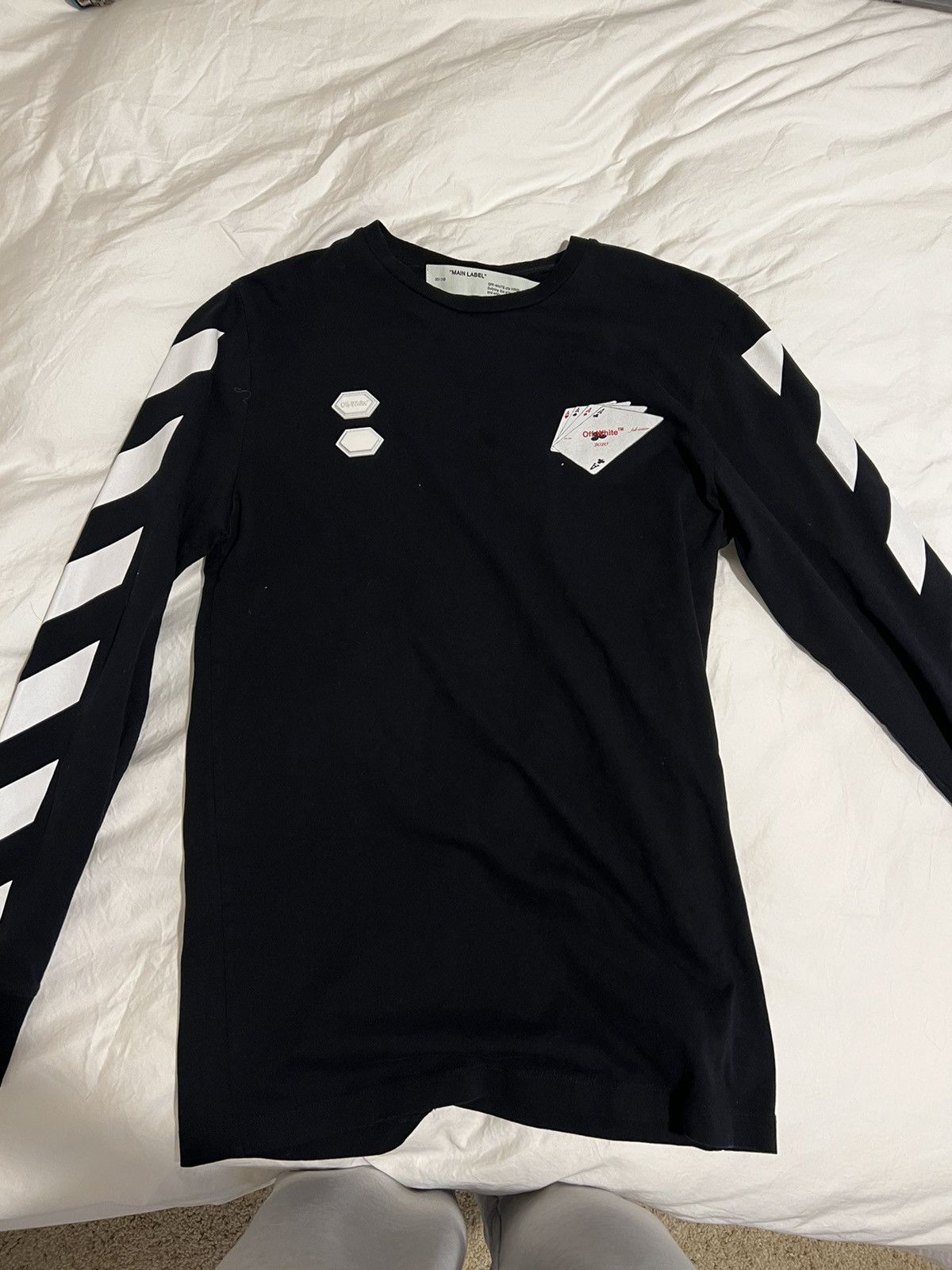 image of Off White F/w 2020 Diagonal Cards Tee in Black, Men's (Size Medium)