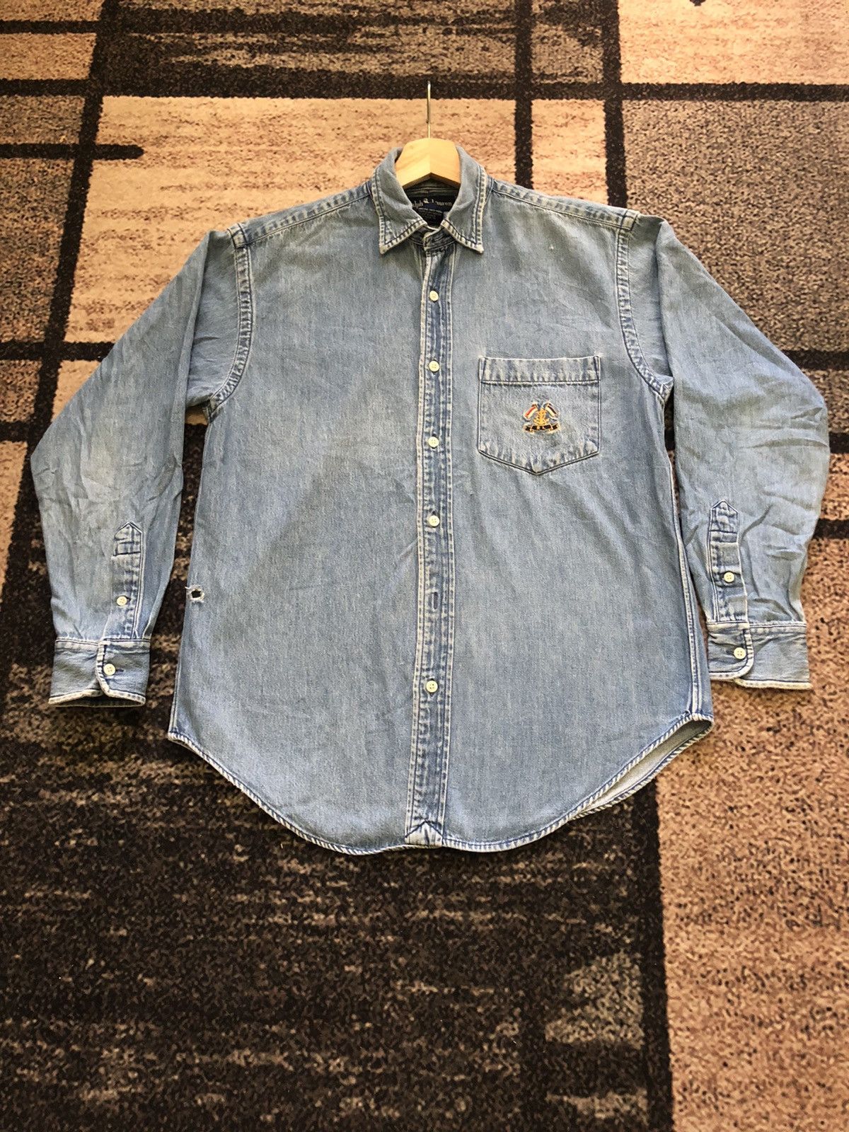 Polo Ralph Lauren Vtg Polo denim shirt. Size US M / EU 48-50 / 2 - 1 Thumbnail