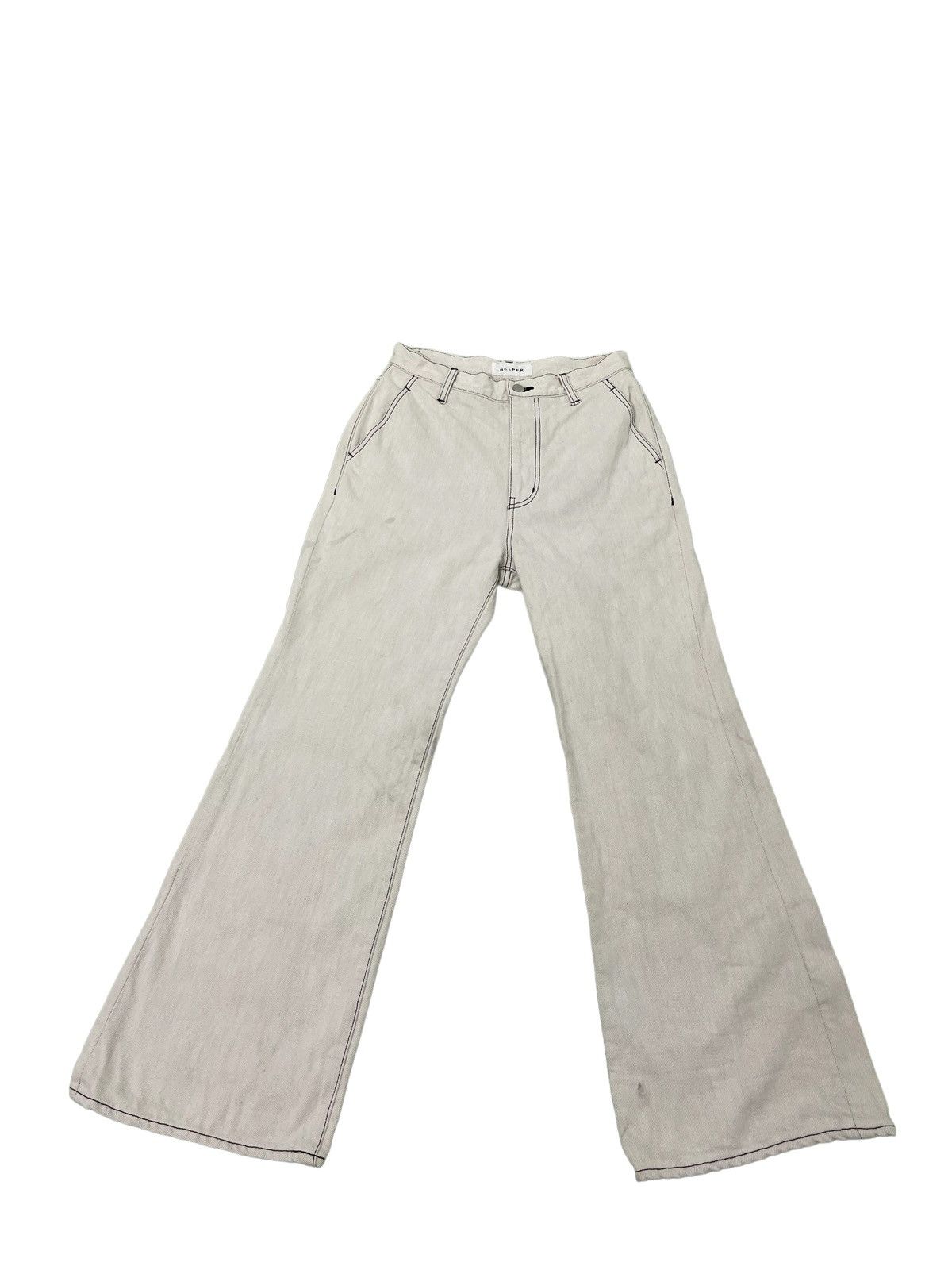 Japanese Brand Flare Jeans Belper Japan Wide Leg High Rise Denim 2🟦7 Size US 28 / EU 44 - 2 Thumbnail