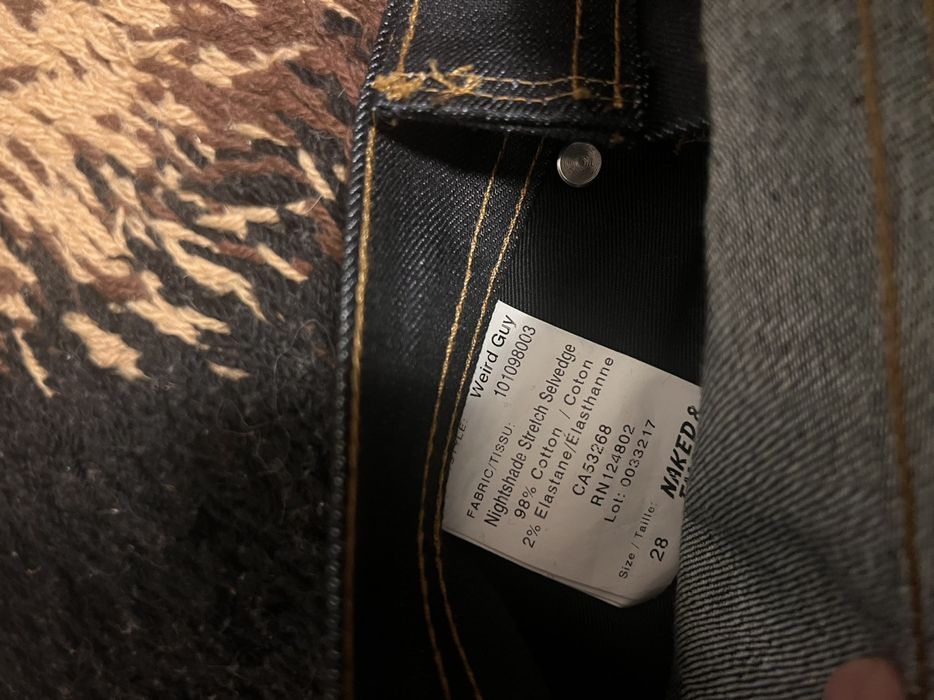 Naked & Famous Naked and famous weird guy stretch selvedge denim raw Grailed
