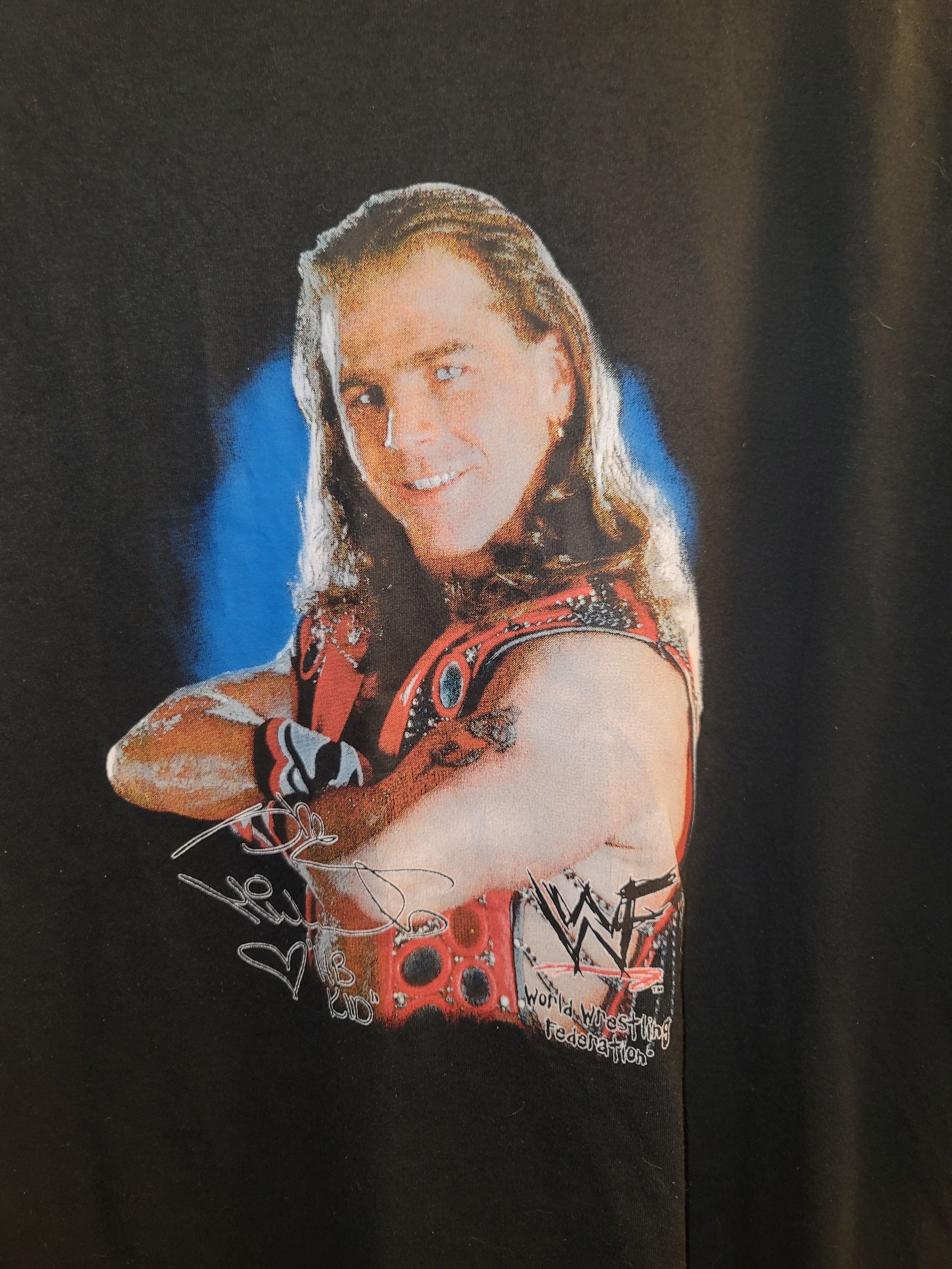 WWF Reduced! Vintage WWF Shawn Michael's XL Tshirt Black Size US XL / EU 56 / 4 - 2 Thumbnail
