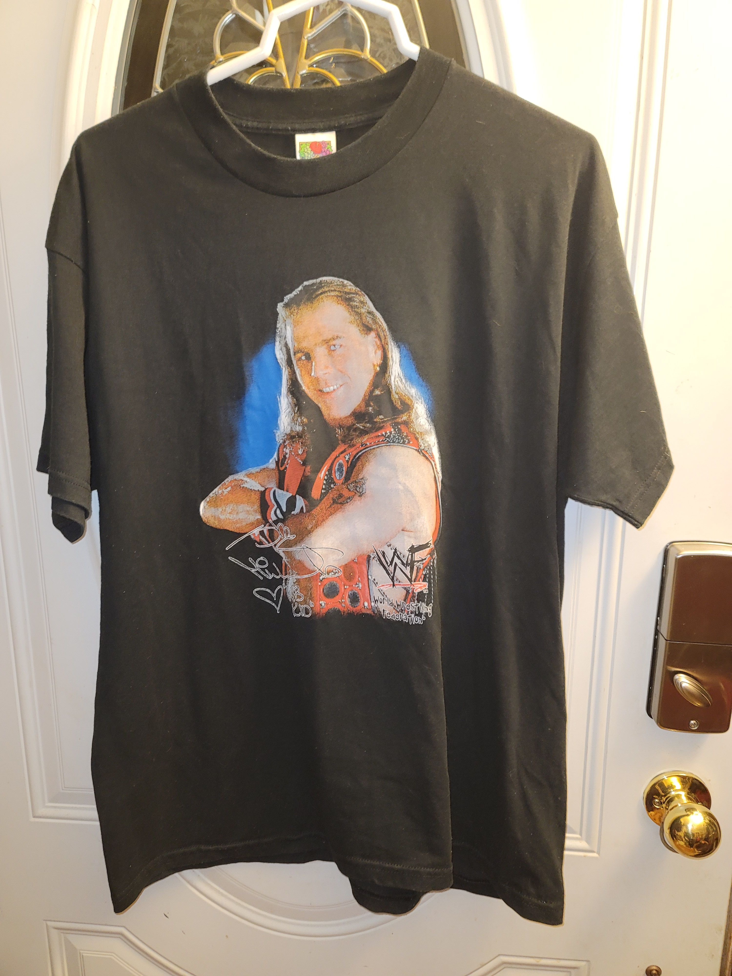 WWF Reduced! Vintage WWF Shawn Michael's XL Tshirt Black Size US XL / EU 56 / 4 - 1 Thumbnail