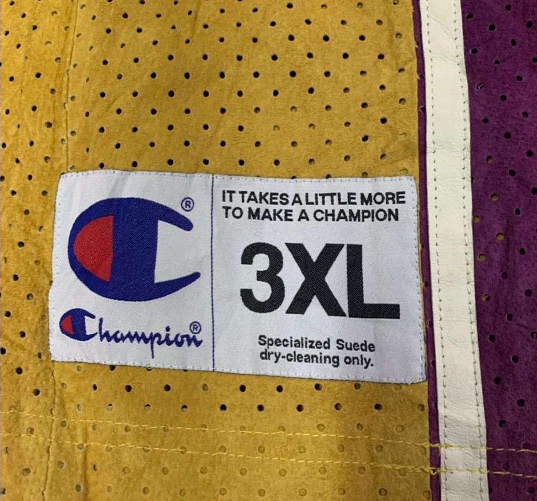 Champion × Jeff Hamilton × NBA RARE KOBE BRYANT🔥 8 Lakers Champion Suede Leather Jersey Size US XXL / EU 58 / 5 - 9 Thumbnail