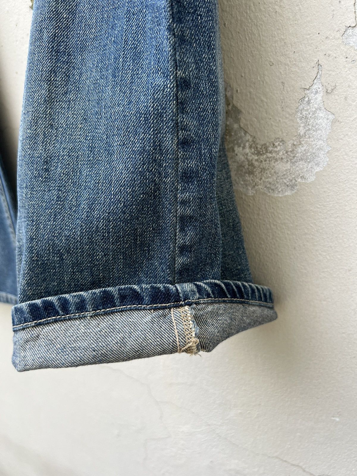 Vintage Vintage GILLI Italy Embroidery Denim Light Blue Flare Jeans Size US 29 - 12 Thumbnail
