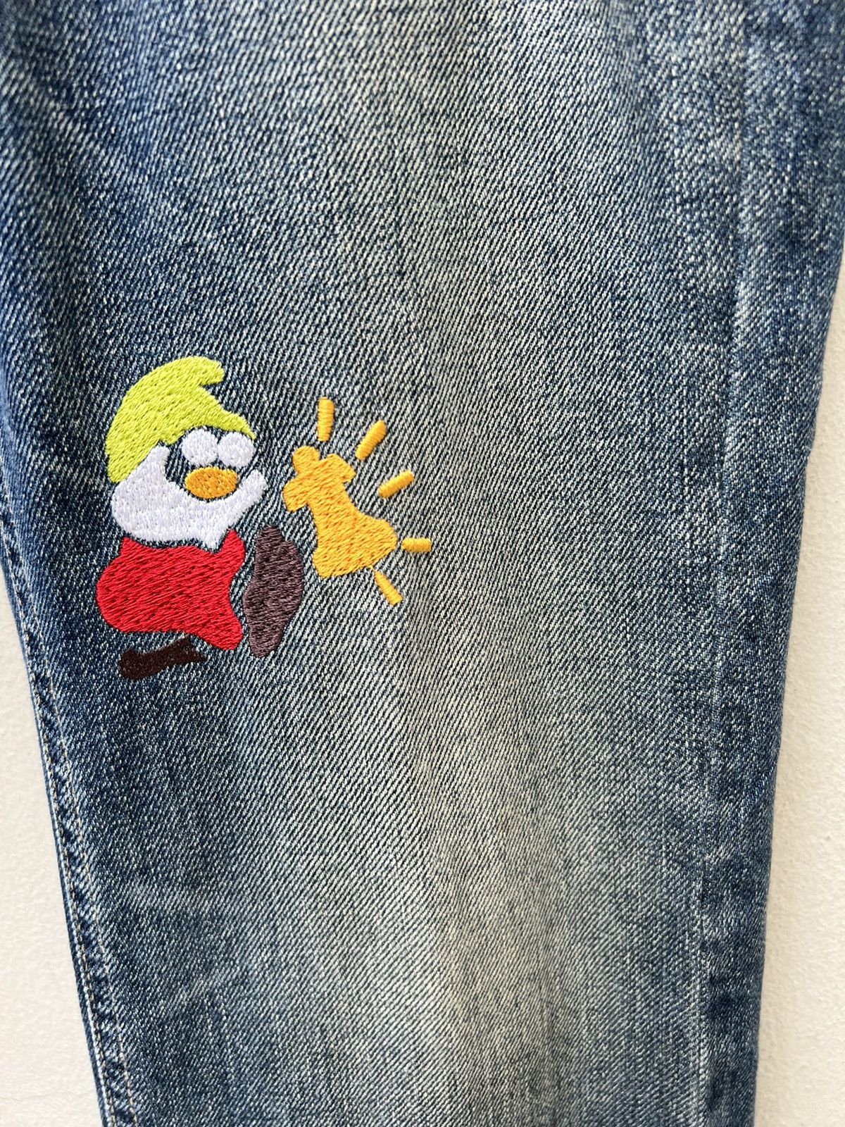 Vintage Vintage GILLI Italy Embroidery Denim Light Blue Flare Jeans Size US 29 - 9 Thumbnail