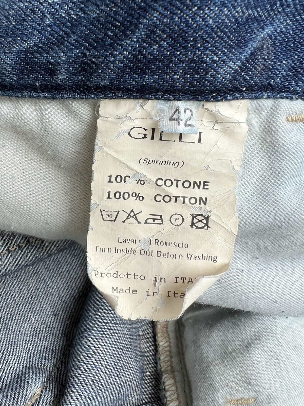 Vintage Vintage GILLI Italy Embroidery Denim Light Blue Flare Jeans Size US 29 - 19 Thumbnail