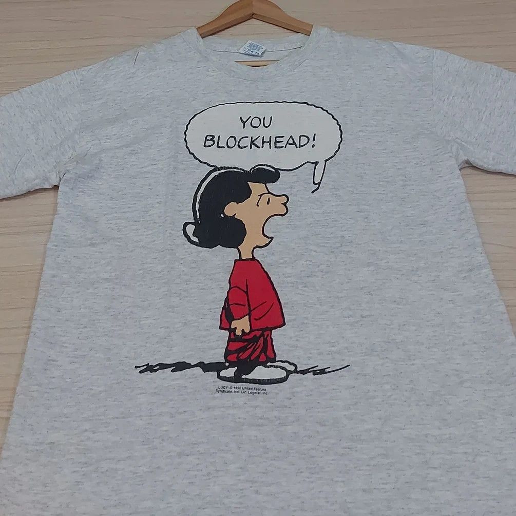 Peanuts × Vintage Vintage Peanuts Lucy ' You Blockhead' Tshirt Size US L / EU 52-54 / 3 - 2 Thumbnail