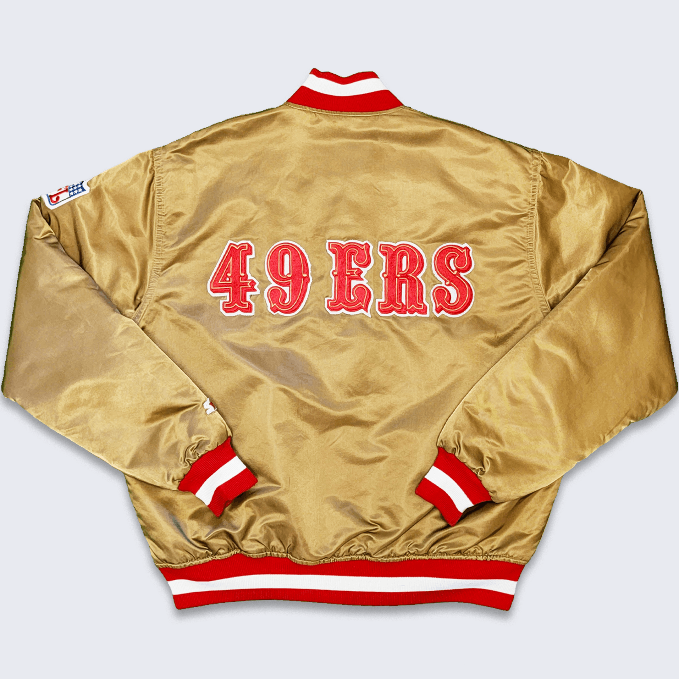 Bomber Vintage San Francisco 49ers - Taille L, Noir, Années 80 - Occasion Très Bon état
