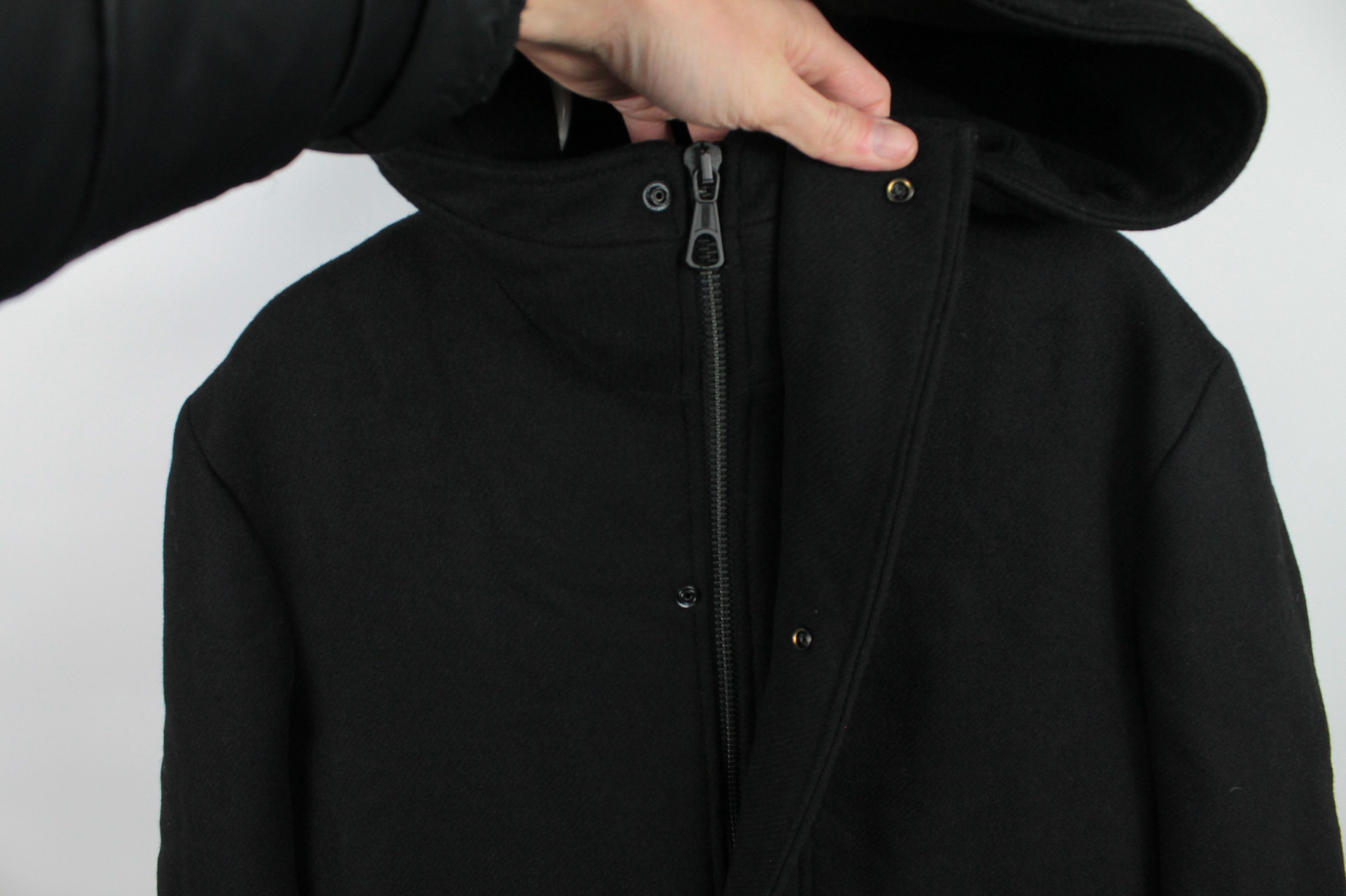 DRYKORN Drykorn SECSET_H Black Wool Parka Coat Size US M / EU 48-50 / 2 - 9 Thumbnail