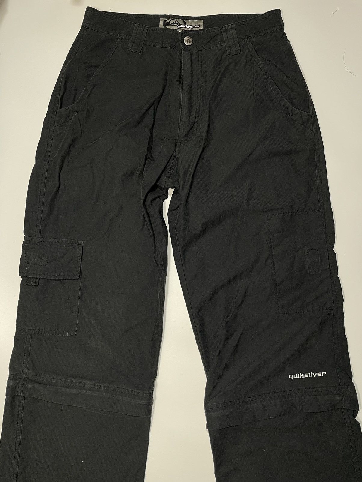 Quicksilver Vintage Quiksilver Multi pocket wide cargo baggy Size US 29 - 3 Thumbnail