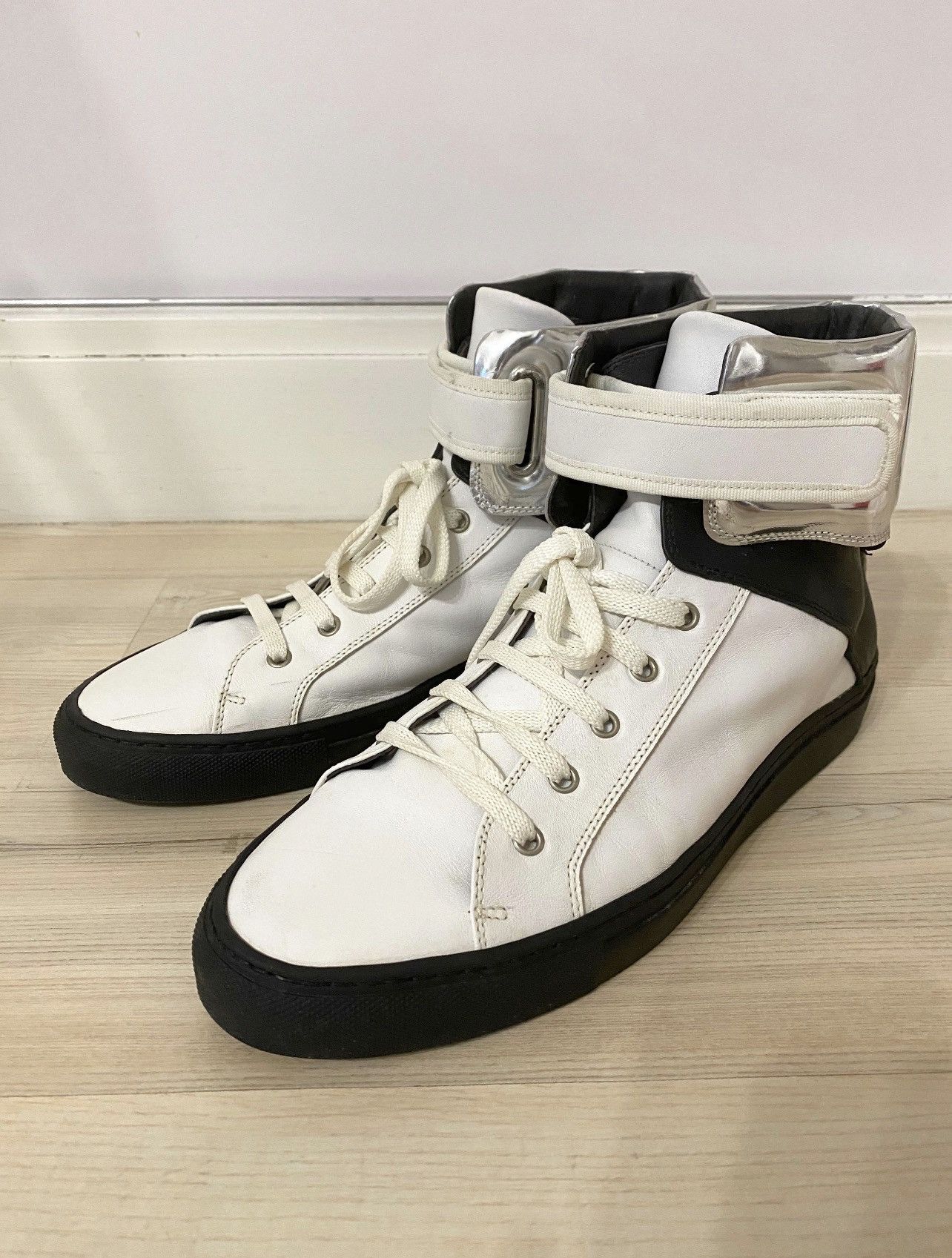 raf simons metallic sneakers
