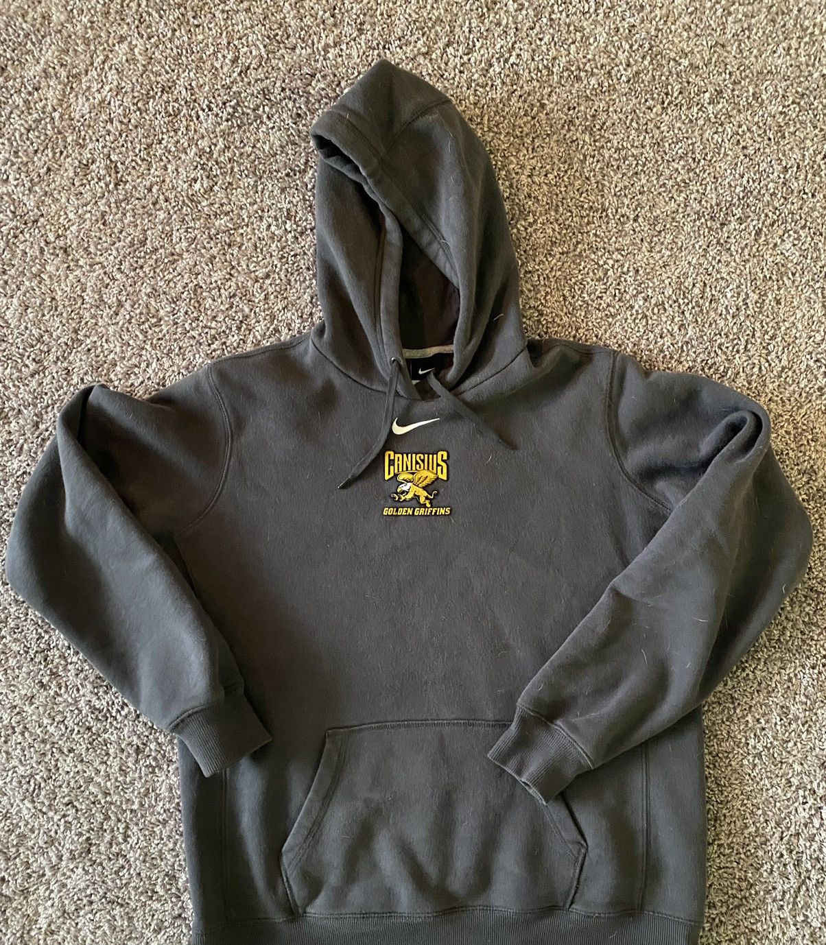 Nike Vintage Nike Y2K CenterSwoosh Canisius Golden Griffin Hoodie Size US L / EU 52-54 / 3 - 1 Thumbnail