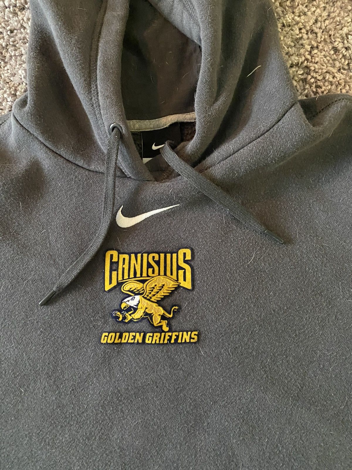 Nike Vintage Nike Y2K CenterSwoosh Canisius Golden Griffin Hoodie Size US L / EU 52-54 / 3 - 2 Thumbnail