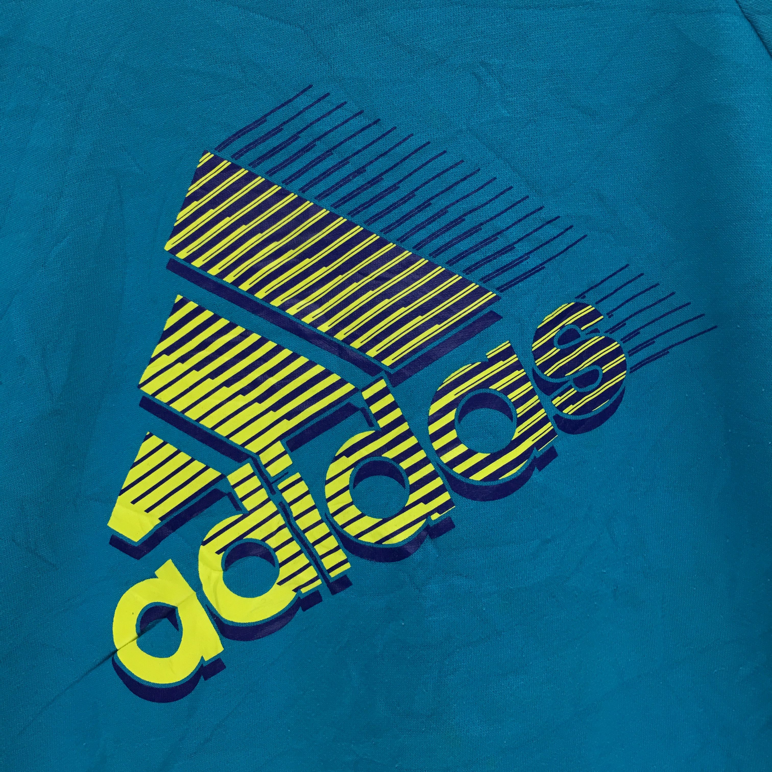 Adidas Vintage ADIDAS Big Logo 3 Stripes Sweatshirt Sweater Jumper Size L / US 10 / IT 46 - 3 Thumbnail