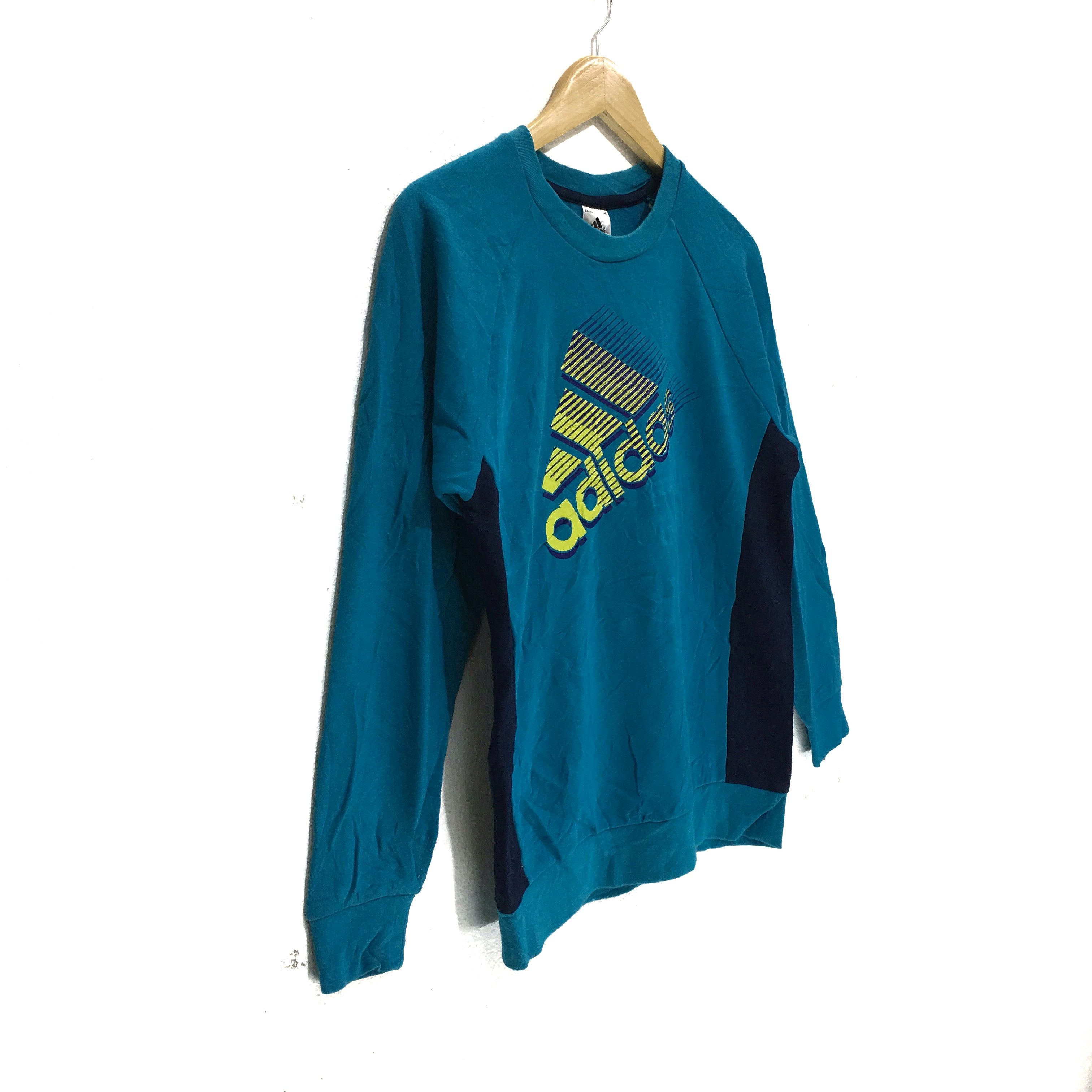 Adidas Vintage ADIDAS Big Logo 3 Stripes Sweatshirt Sweater Jumper Size L / US 10 / IT 46 - 4 Thumbnail