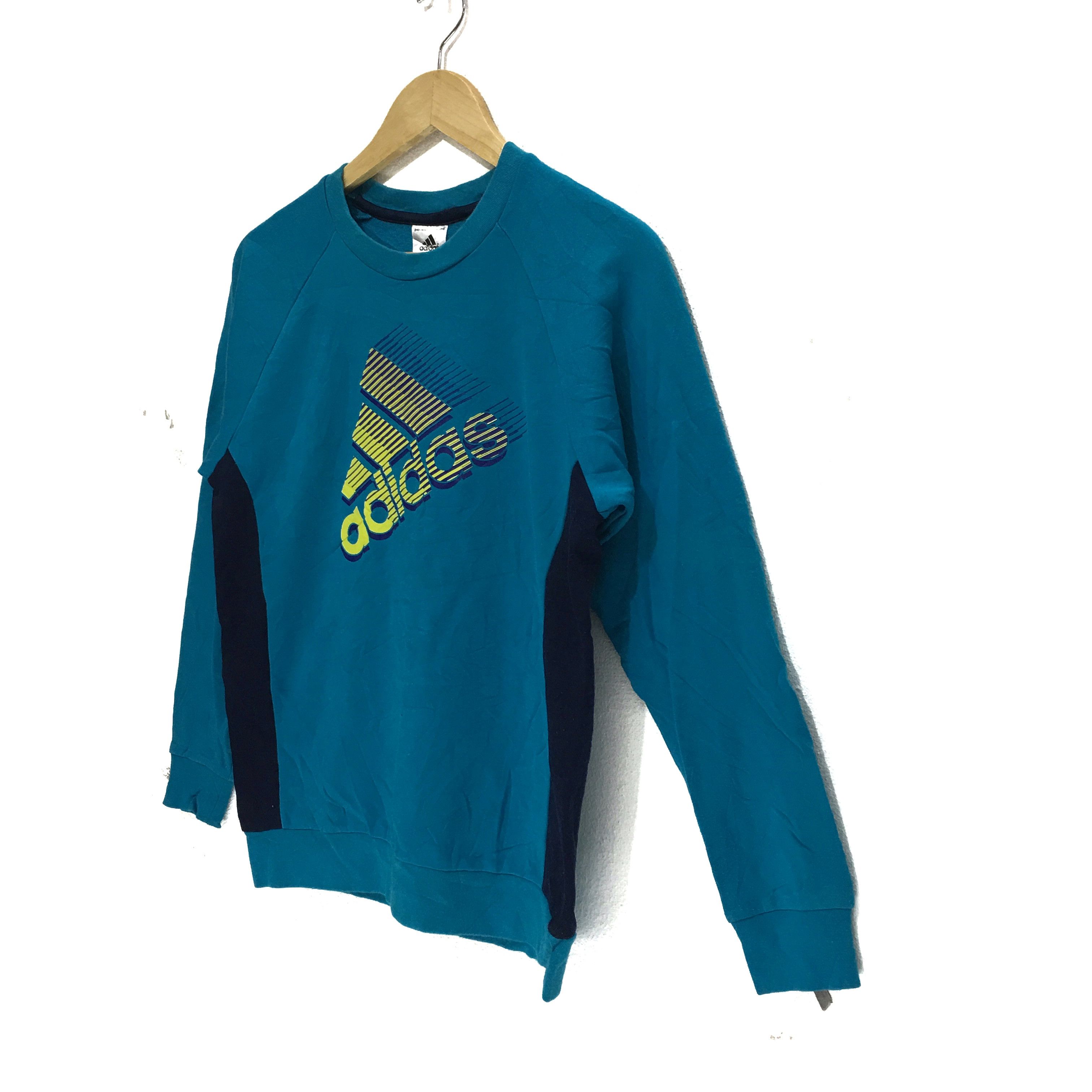 Adidas Vintage ADIDAS Big Logo 3 Stripes Sweatshirt Sweater Jumper Size L / US 10 / IT 46 - 5 Thumbnail
