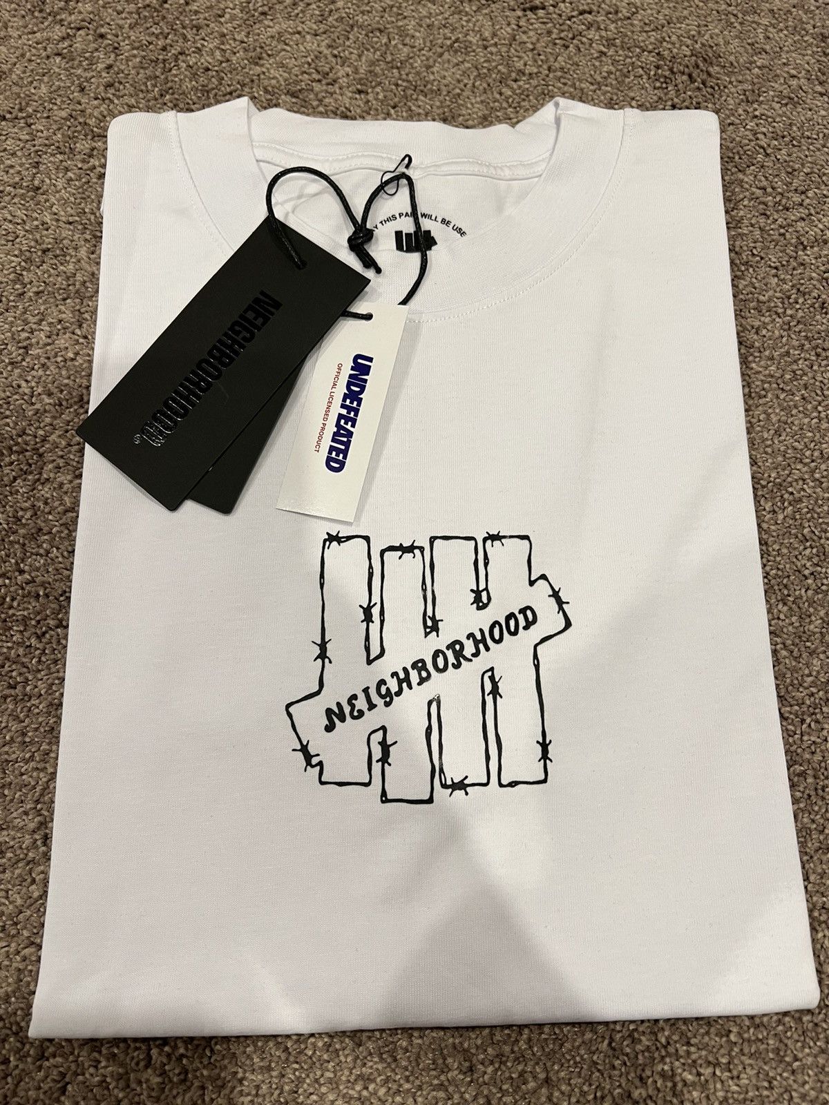 Undefeated Brand new Neighborhood X undefeated white t-shirt large | Grailed
