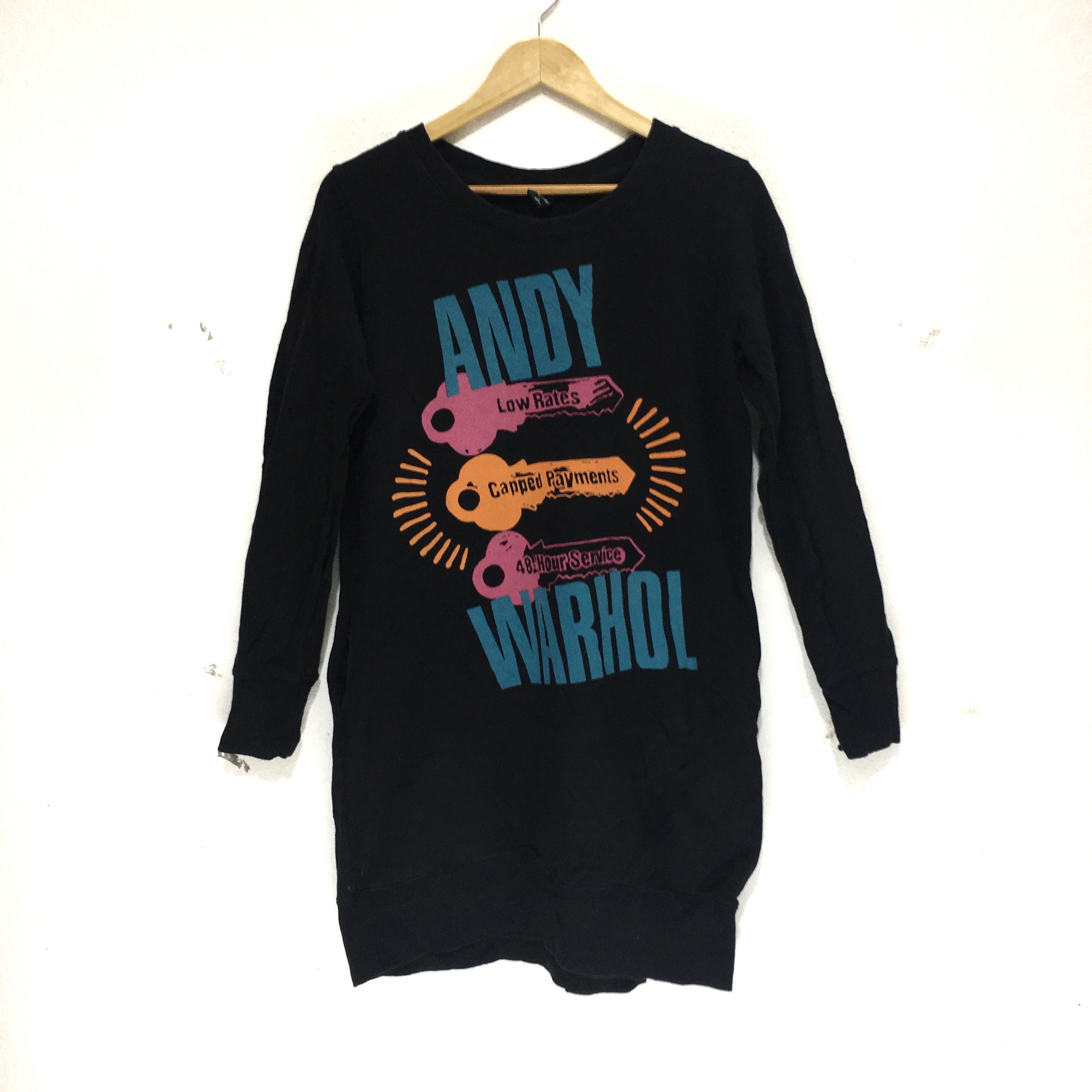 Andy Warhol Vtg ANDY WARHOL Pop Art Sweatshirt Blouse Haring Sweater Size L / US 10 / IT 46 - 1 Thumbnail
