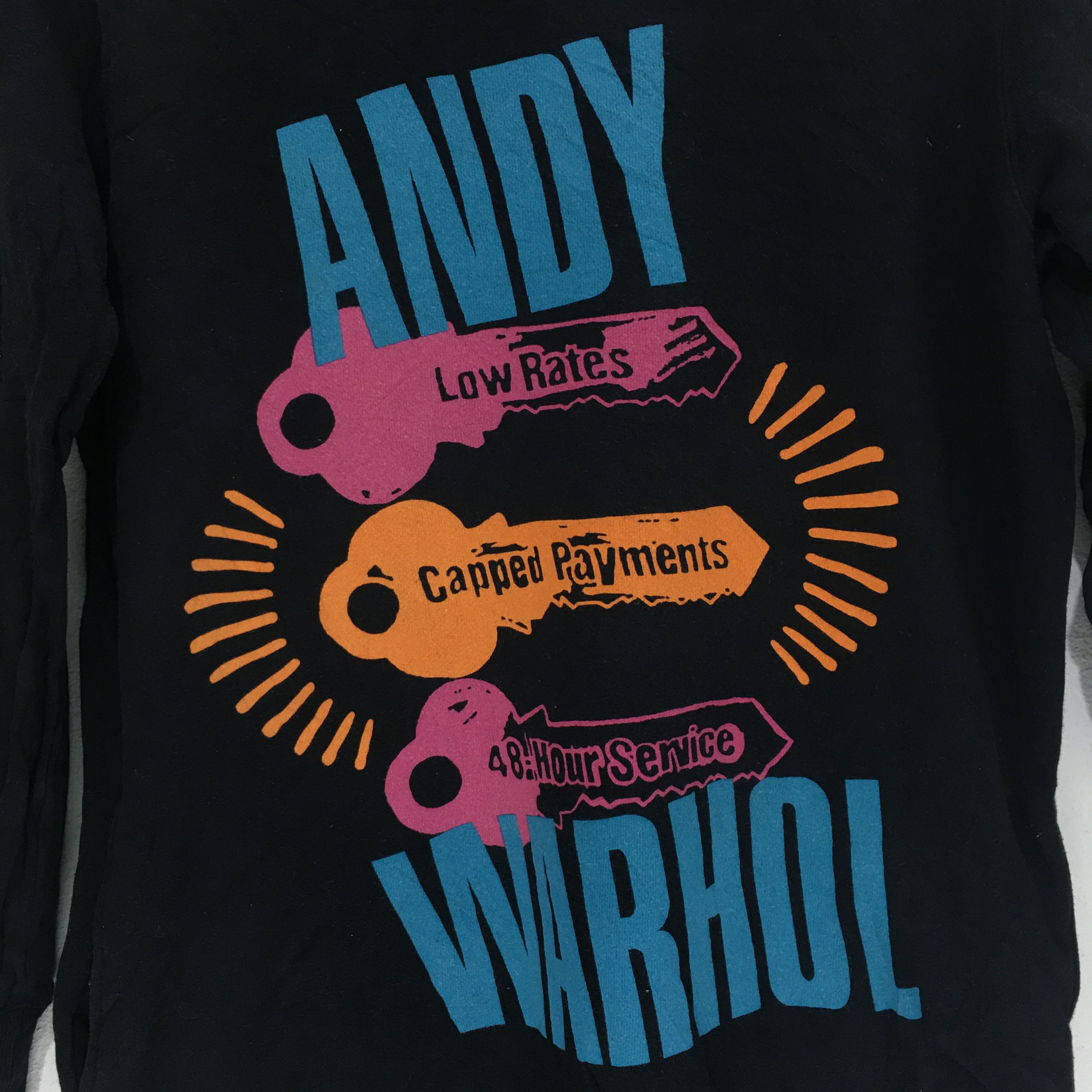 Andy Warhol Vtg ANDY WARHOL Pop Art Sweatshirt Blouse Haring Sweater Size L / US 10 / IT 46 - 3 Thumbnail